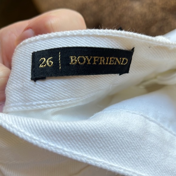 JUICY COUTURE BLACK LABEL White Fringe Embellished Boyfriend Jeans Size 26. - Picture 9 of 10